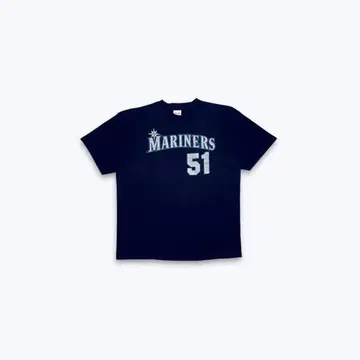 00s 오리지널 MLB 시애틀 마리너스 반팔 T셔츠 #51 이치로