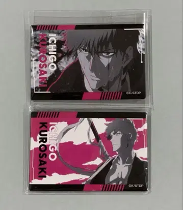 BLEACH 스퀘어 캔뱃지 쿠로사키 이치고 2개