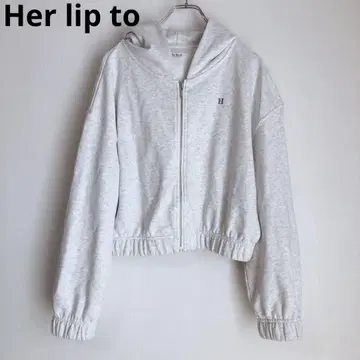 하립투 긴팔 후드티 맨투맨 후드 숏 기장 그레이 F