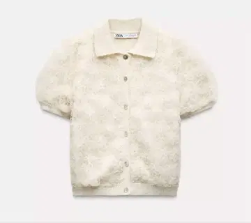 ZARA* 레이스 스팽글 니트탑