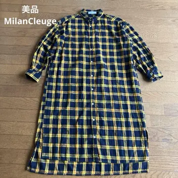 새상품급 Milan Cleuge 셔츠 원피스 긴팔 사이즈 M
