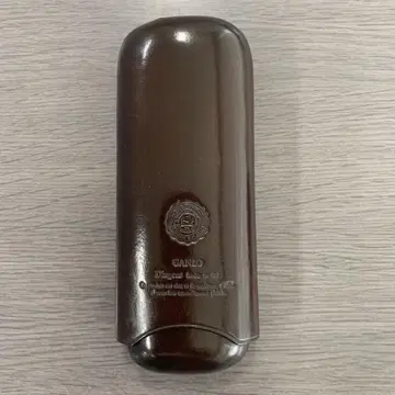 GANZO 브라운 가죽 안경 케이스