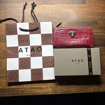 ATAO 빨간색 크로커다일 장지갑