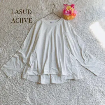 라슈드 ACIIVE [ Free ] 화이트 긴팔T셔츠 캐주얼 심플