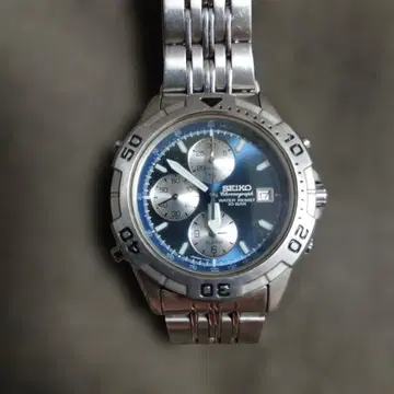 SEIKO 크로노그래프 손목시계 블루