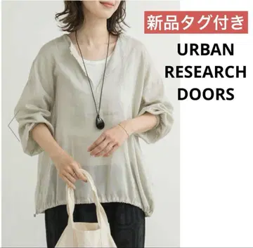 URBAN RESEARCH DOORS 린넨 블렌드 드로스트 튜닉