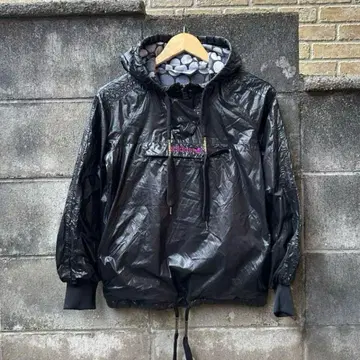 00s 아디다스 아노락 자켓 하프 지퍼 도트