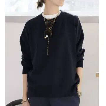 MUSE de Deuxieme Classe 베이직 니트 네이비