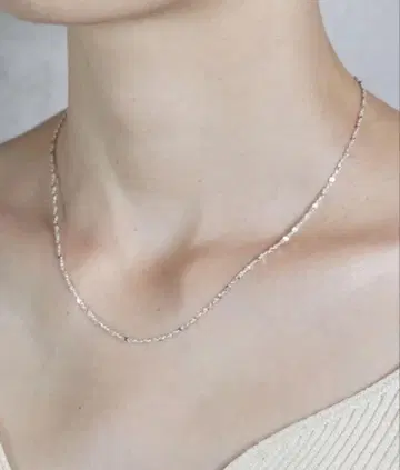 실버 얇은 체인 목걸이