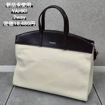 미사용 새상품 YAHKI 가죽 캔버스 콤비 2way