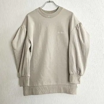 BORDERS at BALCONY 볼륨 슬리브 맨투맨 38 베이지
