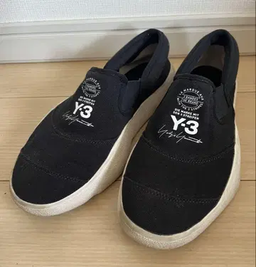 Y-3 블랙 슬립온 스니커즈