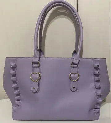 자카마트 이타백 하트 버클 인조 가죽 프릴 토트백 A4