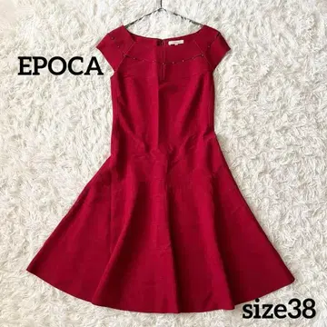 새상품급 EPOCA 에포카 데콜테 비즈 플레어 원피스 미니 드레스