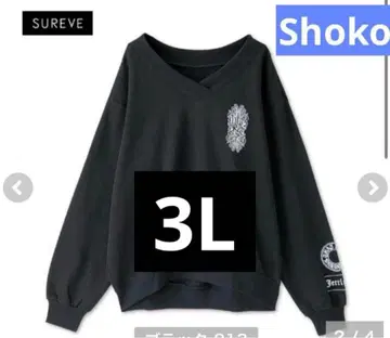 아베일 shoko SUREVE V넥 맨투맨 3L