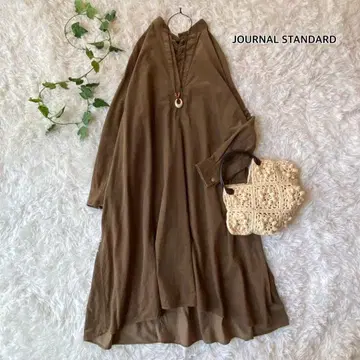 JOURNAL STANDARD 긴팔 원피스 브라운 코듀로이 A라인