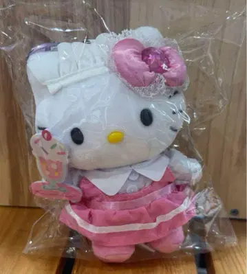 산리오 헬로키티 러블리 프릴 마스코트 키링 메이드 핑크