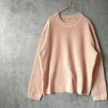 무인양품 muji 긴팔 니트 스웨터 소프트 니트 심플 루즈핏