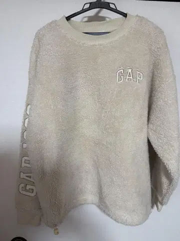 GAP 1969 플리스 맨투맨 베이지