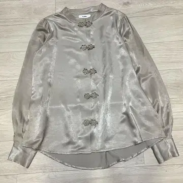 빔즈 새틴 차이나 셔츠 긴팔 베이지 F