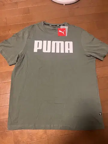 푸마 PUMA 로고 T셔츠 택 포함 새상품 올리브