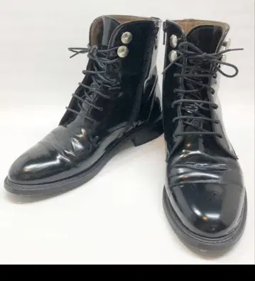페르티니 에나멜 부츠 블랙 23.5cm