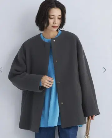 그린 라벨 릴랙싱 노카라 미들 코트 38