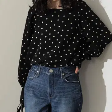 Demi-Luxe BEAMS 랜덤 도트 블라우스