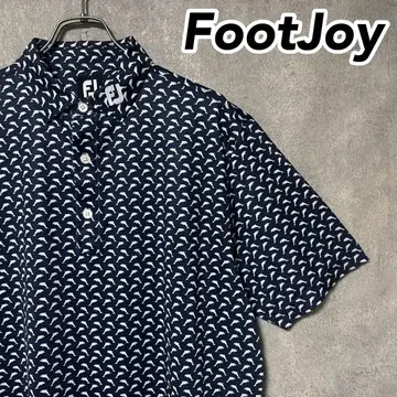FootJoy 풋조이 돌고래 올 패턴 반팔 피케 셔츠 네이비 2XL
