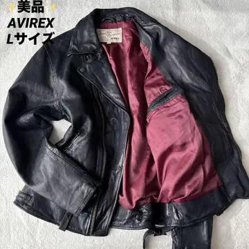 새상품급 AVIREX 아비렉스 더블 라이더스 가죽 재킷 블랙