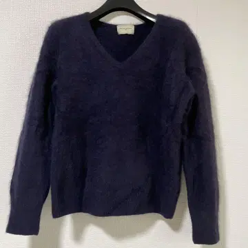 UNITED ARROWS 네이비 V넥 스웨터 모헤어