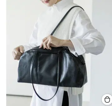 북유럽 생활 잡화점 라운드 가죽 백 블랙