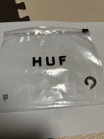 HUF 잎 무늬 실버 반지 귀걸이 세트
