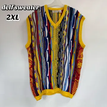delf sweater 쿠지풍 아크릴 니트 베스트