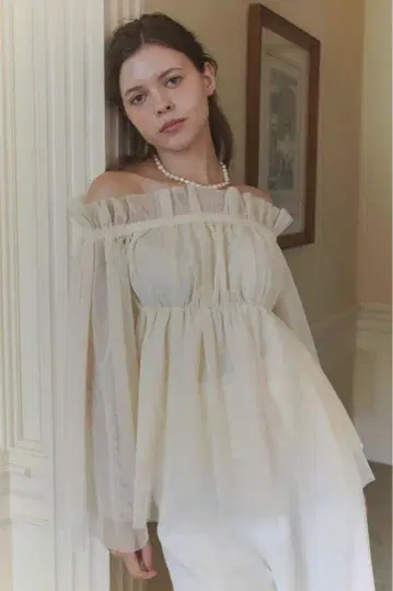 ORGUE Tulle peplum blouse