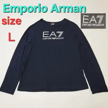 EA7 Emporio Armani 블랙 네이비 긴팔 T셔츠 남녀 L