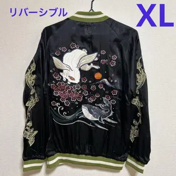 새상품 XL 치키리야 자수 스카잔 블랙