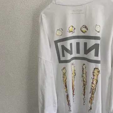 NINE INCH NAILS / NIN BIOTOP 티셔츠 화이트 XL