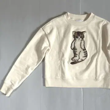 [뮤베르] 고양이 쭈리 풀오버 긴팔 36 트레이닝복 아플리케