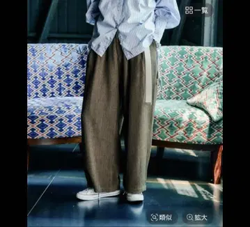 니코앤드 헤링본 2턱 페인터 팬츠