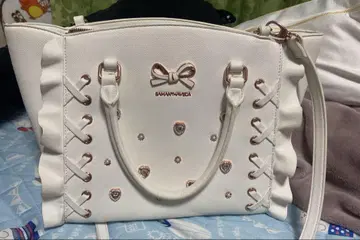 레이스업 하트 비쥬 화이트 플라타 (소)
