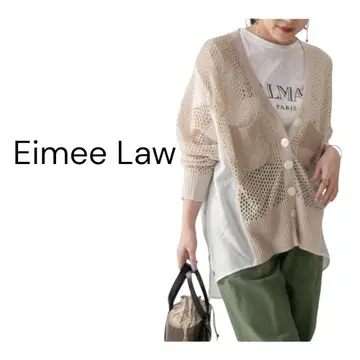 Eimee Law 메쉬 니트 도킹 가디건 베이지