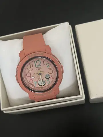 CASIO BABY-G 손목시계 핑크 오렌지 WR 19BAR