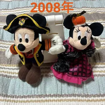 디즈니 리조트 미키 미니 봉제 인형 스트랩 할로윈 2008