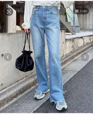 [KELLY] vintagedenim/플레어 데님 옅은 블루 M