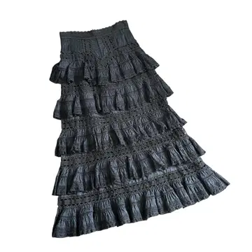 ZIMMERMANN 지머먼 레이스 프릴 롱 스커트