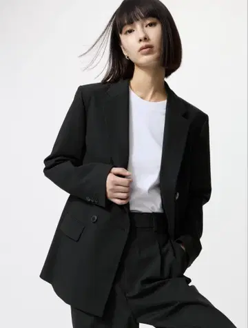 UNIQLO 더블 자켓 블랙 S