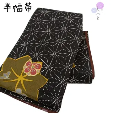 517 반폭 오비 블랙 린넨 아사노하