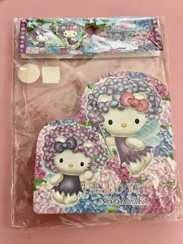 레어 Hello kitty 키티 미미 나가사키 한정판 수국 메모장 다이컷