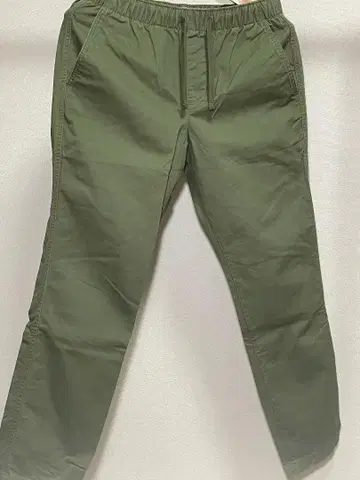 GAP 올리브색 허리밴딩 치노 팬츠
